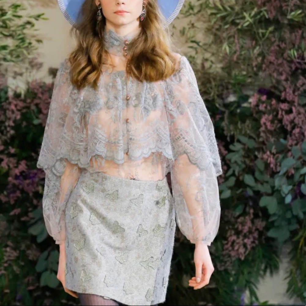Luisa Beccaria Tulle Blouse